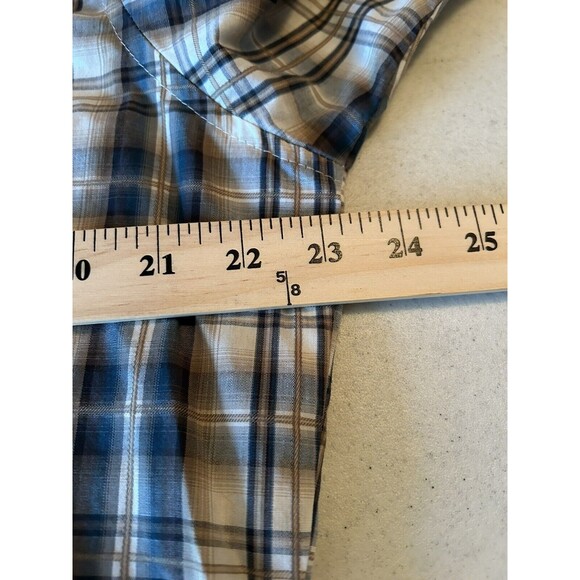 Wrangler Pearl Snap Western Shirt Mens Large Long Sleeve Plaid - Picture 5 of 7